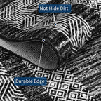 GarveeHome Large Washable Rug 9x12 Modern Geometric Non Slip, Distressed - Image 5