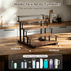 4-Tier Water Bottle Rack for 16 Stanley 40 oz Tumblers