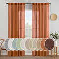 MIULEE Orange Curtains 84 Inch Length 2 Panels by MIULEE