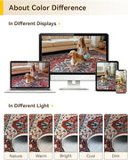 RELEANY Area Rugs 9'x12' Washable Non-Slip, Floral Vintage Distress Print - Image 7