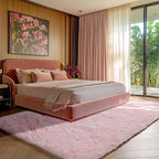 ONASAR Pink Area Rugs for Living Room Girls Bedroom, 5x8 Fluffy Bedside Throw - Image 4