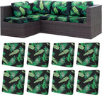 8Pcs Stretch Patio Cushion Covers, Outdoor Couch Covers Replacement, Outdoor by BIETYONE