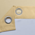 Yakamok Beige and Greyish White Ombre Curtains, Room Darkening Gradient Color - Image 5