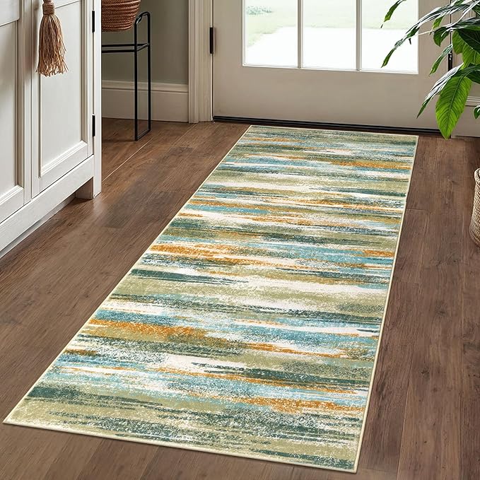 Lansny Modern Abstract Runner Rug 2x5 - Image 2