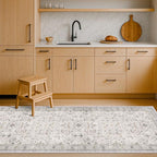 Hazo Haus Light Gray Washable 2'6"x8' Wide Runner Rugs by HazoHaus