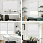 LazBlinds No Drill Cordless Cellular Shades, 22" W x 36" H, White