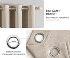 MIULEE 90 Inches Linen Textured Curtains - Image 4