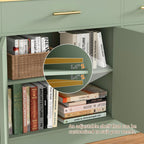 Vongrasig Buffet Cabinet with Storage, Farmhouse Coffee Bar Table with Drawers, 53” Large Modern Sideboard Buffet with Adjustable Shelves, Wood Buffet Table for Kitchen, Dining Room, Green