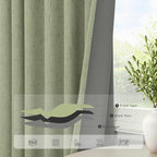 Sage Green Room Darkening Curtains - Image 5