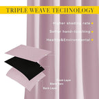 NICETOWN Bedroom Curtains Room Darkening Draperies - Image 4