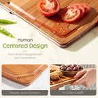 Astercook Large Bamboo Cutting Board for Kitchen