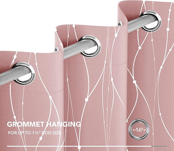 Deconovo Pink Blackout Curtains - Image 7