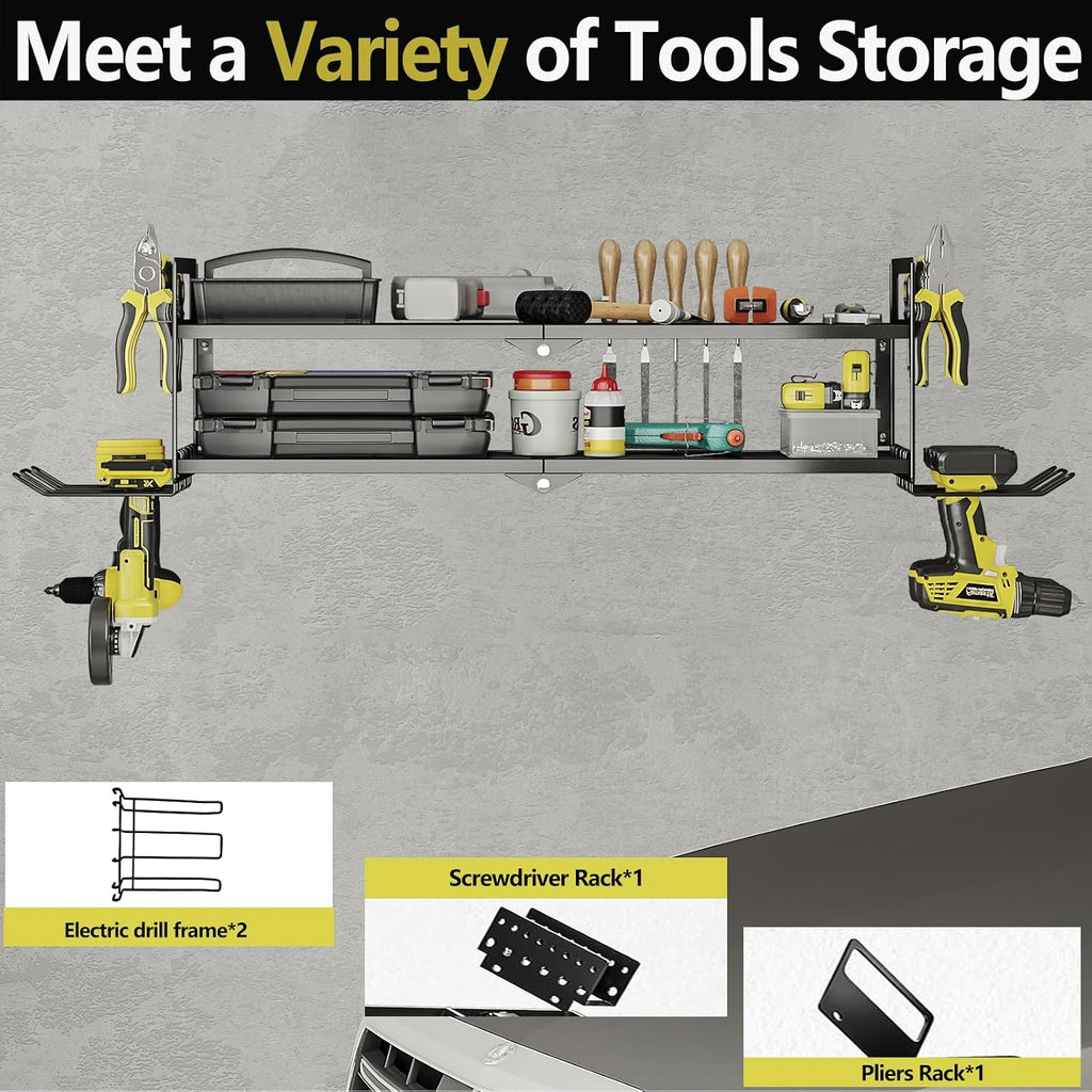 AZERPIAN Power Tool Organizer Heavy Duty Wall Mount Drill Tools Holder