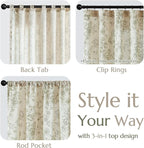 jinchan Linen Blend Floral Curtains - Image 4