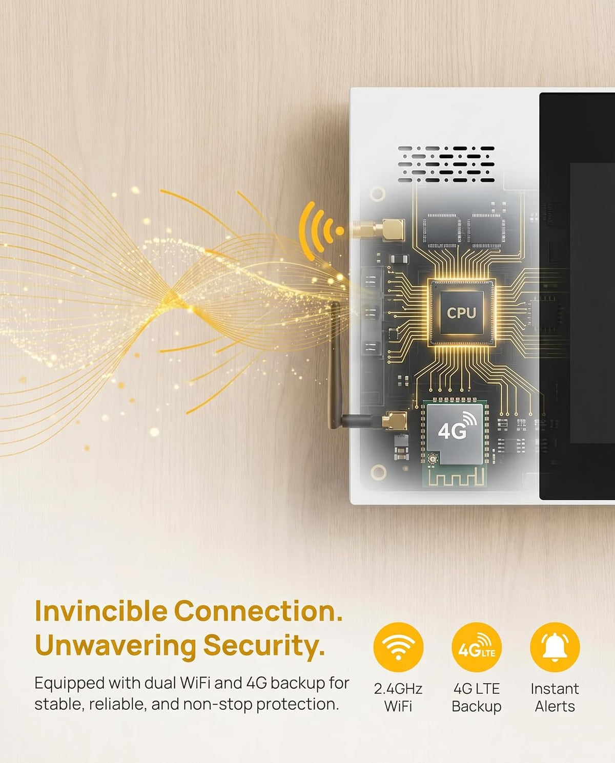 WiFi Home Security Alarm System with Door Window Sensors & Motion Sensor