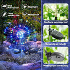Anordsem Solar Firework Lights Outdoor Garden Fairy Lights 2 Pack Colorful