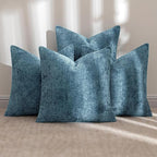 MIULEE Pack of 4 Couch Throw Pillow Covers 18x18 Inch Smoke Blue Soft - Image 2