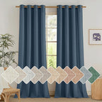 NICETOWN Navy Blue Linen Curtains - Image 7