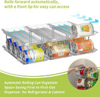 Can Organizer for Pantry, Rolling Food Pantry Storage Rack, 3 Tier
