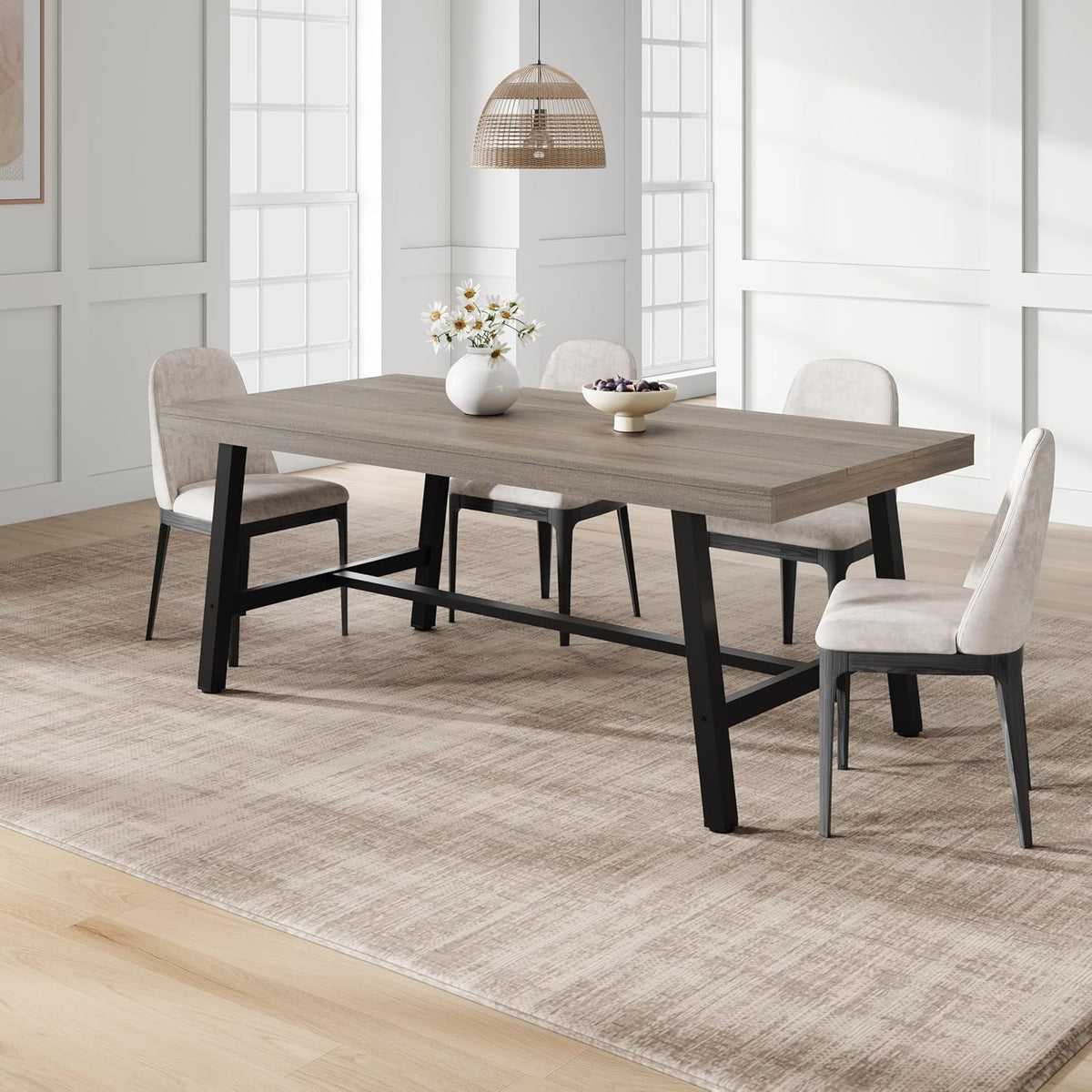 71''Industrial Dining Table for 6-8 People,Large Kitchen Table