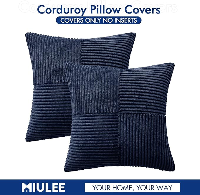 MIULEE Navy Blue Decorative Throw Pillow Covers 16x16 Inch - Image 6