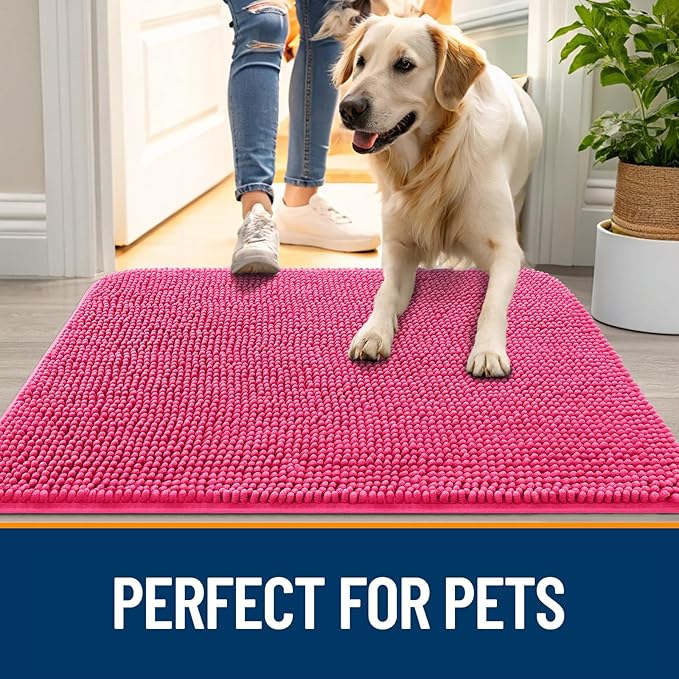 OLANLY Dog Door Mat for Muddy Paws 59x20, Absorbs Moisture and Dirt, Absorbent - Image 6