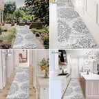 HEBE Hallway Runner Rug 2'x8' Washable Vintage Distressed Area Rugs Non Slip - Image 4