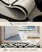 Latte&Fog 2x3 Entryway Rug, Small Modern Abstract Door Mat Samll Rug, Washable - Image 4