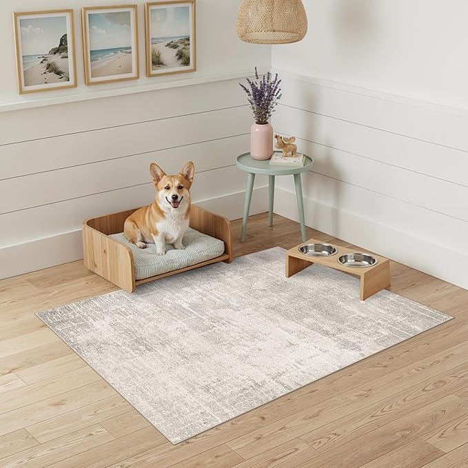 HAOYUNLAI 2x3 Entryway Area Rug: Washable Kitchen Bedroom Carpet Soft Abstract - Image 2