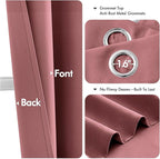 MIULEE Dusty Rose Blackout Curtains - Image 4