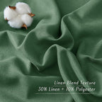 NICETOWN Linen Flax Semi Sheer Curtains 92" Length, Grommet Window Treatments - Image 3