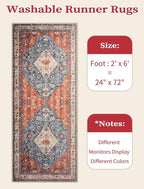 SERISSA Boho Washable Runner Rug, 2x6 Rug Non-Slip Tribal Hallway Kitchen - Image 6