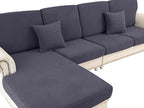 Chaise Couch Cushion Cover Washable Separate Seat Stretch Sectional Sofa by LA+MEACK