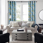 Topfinel Blue Patterned Curtains 2 Pages 96 Inches Long Blackout Heat Block - Image 5