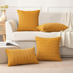 MIULEE Pack of 2 Corduroy Decorative Throw Pillow Covers 16x16 Inch Soft Boho - Image 3