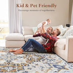 Rugflix 9x12 Area Rug for Living Room, Machine Washable Area Rugs - Image 9