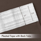 MIULEE Chocolate Brown Back Tab Blackout Curtains 102 Inch Long 2 Panels Set - Image 4