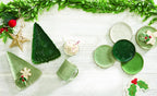 Santa Barbara Design Studio Tree Shaped Serving Plate - Stamped Ceramic Platter, 11" x 7.75", Pine Green