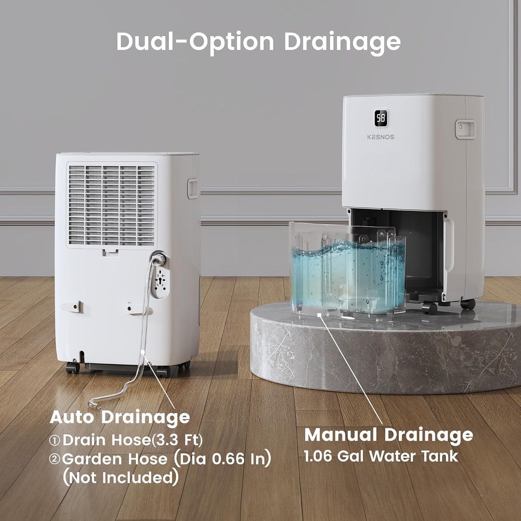 80 Pints Energy Star Dehumidifier for Basement with Drain Hose, 6000 Sq. Ft