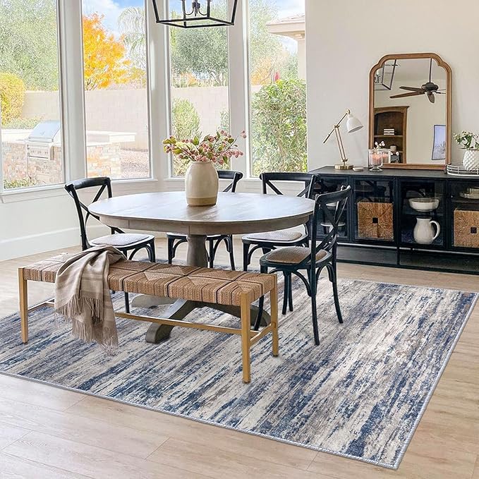 KOZYFLY Area Rug 6x9 Modern Ombre Thin Rugs - Image 7