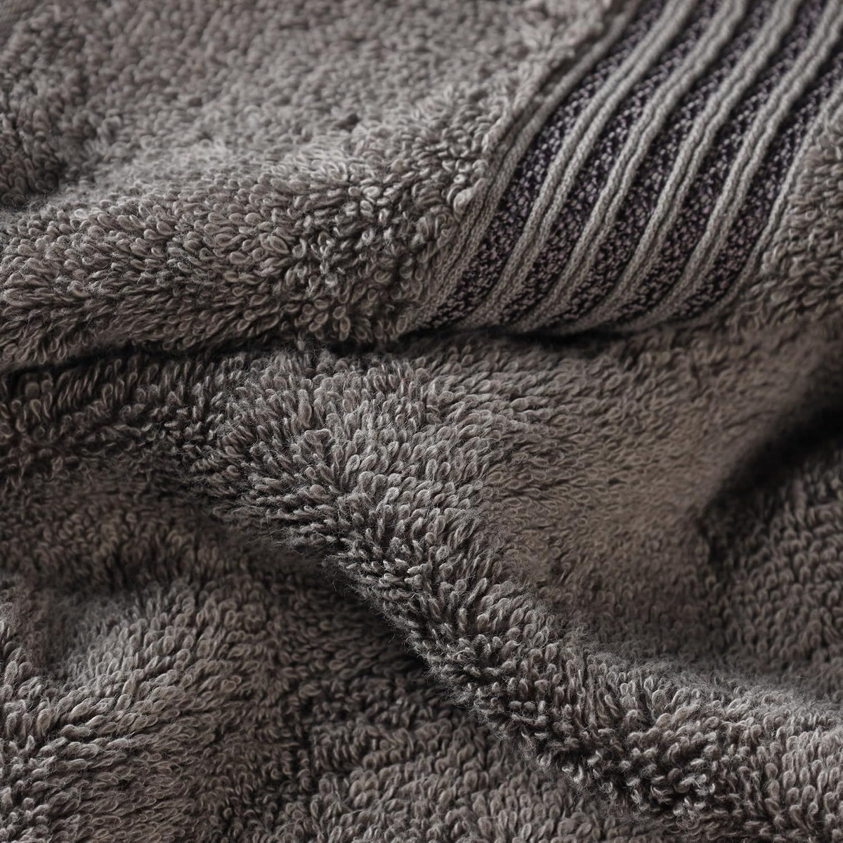Superior Egyptian Cotton 6-Piece Towel Set, Assorted Towels for Home Bathroom, Master, Guest Bath, Decor Essentials, Includes 2 Bath, 2 Hand, 2 Face Towels/Washcloths, Quick Dry, Absorbent, Charcoal