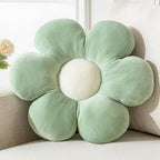 Flower Pillow,15.75" Daisy Pillow Sage Green Decorative Pillows