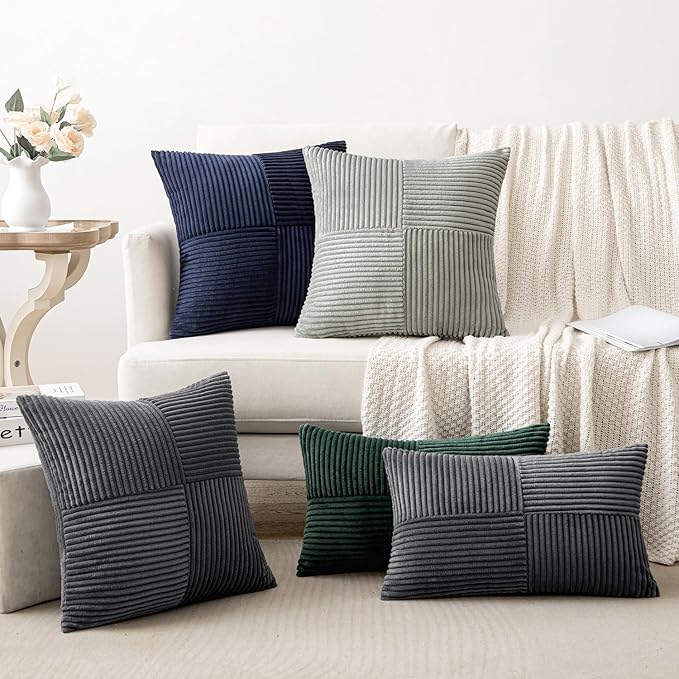 MIULEE Silver Grey Decorative Throw Pillow Covers 20x20 Inch - Image 5