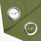 LEMOMO Olive Green Thermal Blackout Curtains/52 x 72 Inch/Set of 2 Panels Room - Image 6