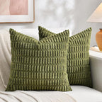 Fancy Homi 4 Packs Boho Moss Green Decorative Throw Pillow Covers 26x26 Inch - Image 6