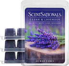 ScentSationals Cedar & Lavender Scented Wax Melts 10oz (24 Cubes)