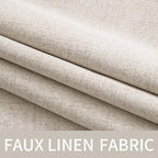 MIULEE Linen Textured Curtains for Bedroom Solid 100% Blackout Thermal - Image 5
