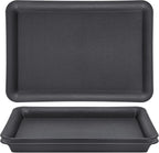 Greaner Black Plastic Plant Saucer, 17 Inch Trays for Plants, Flower Pot No Holes Plant Drip Trays, Heavy Duty Plastic Plant Saucers for Indoors Outdoors