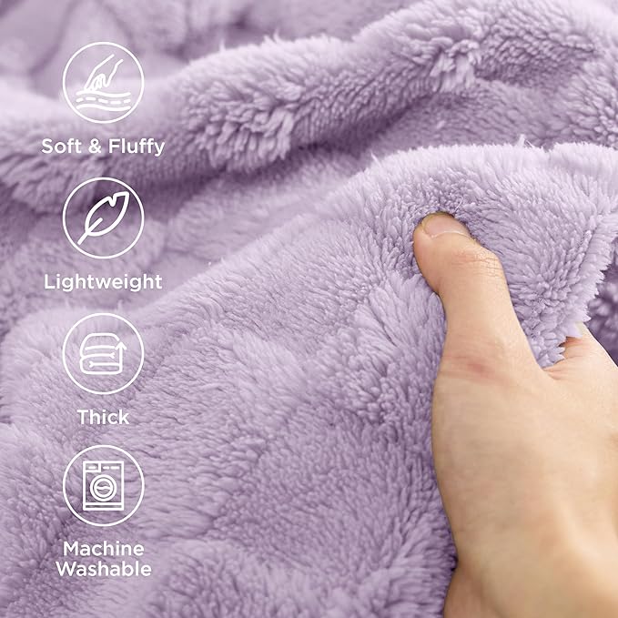 Bedsure GentleSoft Lavender Fog Twin XL Blanket - Image 3