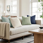 MIULEE Boho Farmhouse Muted Teal Throw Pillow Covers 18x18 Inch Set of 4 - Image 2
